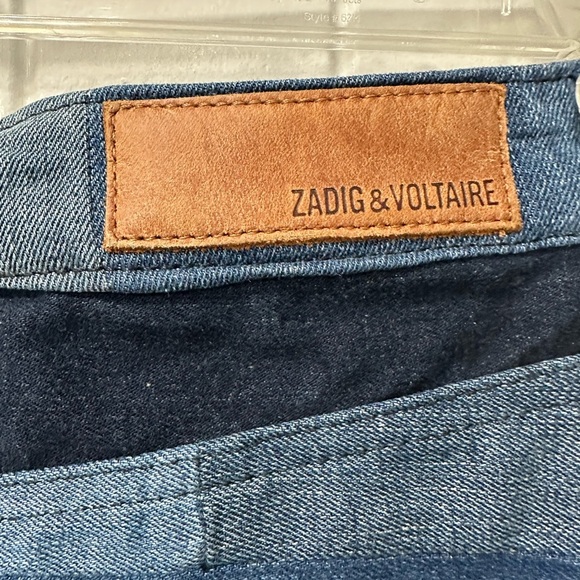 Zadig & Voltaire Mini Patchwork Denim Skirt - Picture 6 of 9